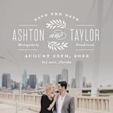 "Elegant Engagement" - Save the Dates in Marshmallow by Hooray Creative - Close-Up