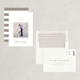 "Understated" - Save the Dates in Warm Gray by Robin Ott - Assembled