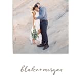 "Understated" - Save the Dates in Warm Gray by Robin Ott - Close-Up