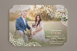"White Lace" - Save the Dates in Blush by Lauren Chism - Front