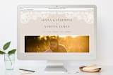"White Lace" - Save the Dates in Blush by Lauren Chism - FREE Wedding Website