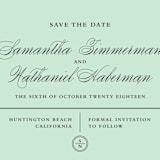 "Notable" - Save the Dates in Mint by Olivia Raufman - Close-Up