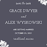 "Lace and Kraft" - Save the Dates in Midnight by Katharine Watson - Close-Up