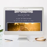 "Lace and Kraft" - Save the Dates in Midnight by Katharine Watson - FREE Wedding Website