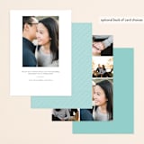 "Wed in Type" - Save the Dates in Sky by Ariel Rutland - Back of Card