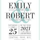 "Wed in Type" - Save the Dates in Sky by Ariel Rutland - Close-Up