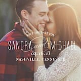 "White Shadows" - Save the Dates in Cotton by Jessica Williams - Close-Up