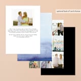 "Ombre" - Save the Dates in Indigo by Dean Street - Back of Card