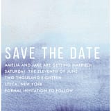 "Ombre" - Save the Dates in Indigo by Dean Street - Close-Up
