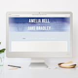 "Ombre" - Save the Dates in Indigo by Dean Street - FREE Wedding Website