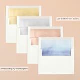 "Ombre" - Save the Dates in Indigo by Dean Street - Slip-In Envelope Liners