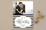 "Ascot Chic" - Save the Dates in Gold by Tanya Lee of Frooted Design - Front