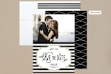 "Ascot Chic" - Save the Dates in Gold by Tanya Lee of Frooted Design - Assembled