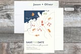 "Two Grooms Destination" - Save the Dates in Dark Denim by leslie hamer - Assembled