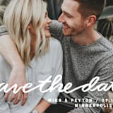 "Stringed" - Save the Dates in Lily by Meg Gleason - Close-Up