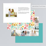 "In Tandem" - Save the Dates in Aqua by Laura Moyer - Back of Card