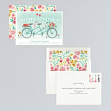 "In Tandem" - Save the Dates in Aqua by Laura Moyer - Assembled