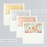 "In Tandem" - Save the Dates in Aqua by Laura Moyer - Slip-In Envelope Liners