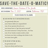 "Save-The-Date-O-Matic" - Save the Dates in Taupe by Erin Pescetto - Close-Up