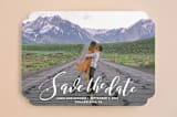 "Scripted Romance" - Save the Dates in Dove by Katherine Moynagh - Front