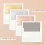 "Simply Stated" - Save the Dates in Charocal by Roxy Cervantes - Slip-In Envelope Liners