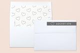 "Heart Love" - Save the Dates in Cloud by Dennis Smith - Liner and Label