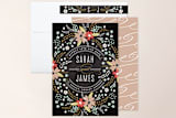 "Chalkboard Floral" - Save the Dates in Peony by Kristie Kern - Assembled