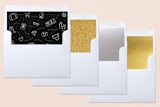 "Book Your Ticket" - Save the Dates in Gold by Pine Street Creative - Slip-In Envelope Liners