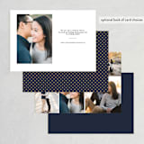 "Floral Vignette" - Save the Dates in Midnight by Kristen Smith - Back of Card