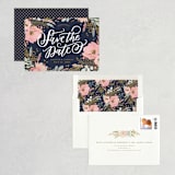 "Floral Vignette" - Save the Dates in Midnight by Kristen Smith - Assembled