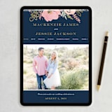 "Floral Vignette" - Save the Dates in Midnight by Kristen Smith - FREE Wedding Website