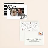 "Marker" - Save the Dates in Onyx by GeekInk Design - Assembled