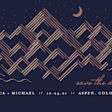 "Golden Rockies" - Save the Dates in Sapphire by Rebecca Bowen - Close-Up