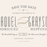 "Hyde Park" - Save the Dates in Soft Ivory by Meagan Christensen - Close-Up
