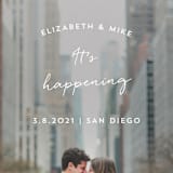 "It's Happening" - Save the Dates in Snow by Anna Elder - Close-Up