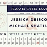 "Just The Ticket" - Save the Dates in Navy by Brooke Chandler - Close-Up
