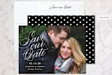"Perfectly Stated" - Save the Dates in Snow by Sandra Picco Design - Assembled