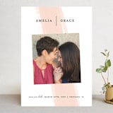 "Single Swath" - Save the Dates in Blush by Angela Marzuki - Front