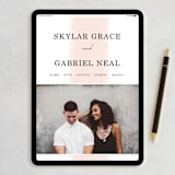 "Single Swath" - Save the Dates in Blush by Angela Marzuki - FREE Wedding Website