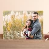 "Typographic Landscape" - Save the Dates in Cotton by Erin Deegan - Front