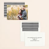 "Typographic Landscape" - Save the Dates in Cotton by Erin Deegan - Assembled