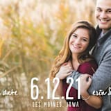 "Typographic Landscape" - Save the Dates in Cotton by Erin Deegan - Close-Up