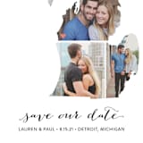 "Michigan Love Location" - Save the Dates in Wedding Dress by Heather Buchma - Close-Up