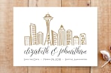 "Skyline - Seattle" - Save the Dates in Gold Coast by Abby Munn - Front