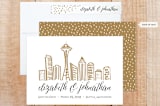 "Skyline - Seattle" - Save the Dates in Gold Coast by Abby Munn - Assembled