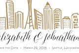 "Skyline - Seattle" - Save the Dates in Gold Coast by Abby Munn - Close-Up