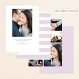 "Curated" - Save the Dates in Amethyst by Ashley Rosenbaum - Back of Card