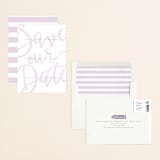 "Curated" - Save the Dates in Amethyst by Ashley Rosenbaum - Assembled