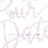 "Curated" - Save the Dates in Amethyst by Ashley Rosenbaum - Close-Up