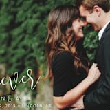 "Forever Love" - Save the Dates in Cloud by Christine Taylor - Close-Up